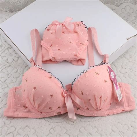 women s flower print lace bra brief set push up bra knickers sets
