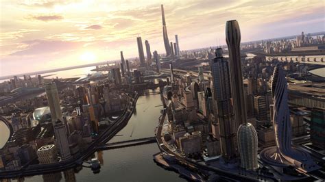 3d city sci fi building model fantasy city city sci fi city