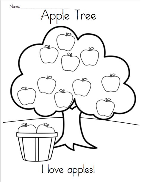 apple tree printable