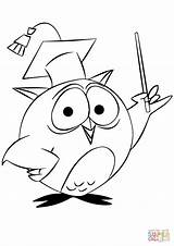 Coloring Professor Owl Cartoon Pages Printable Drawing Categories sketch template