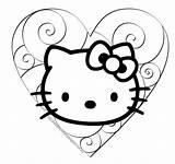 Coloring Kitty Hello Pages Princess Comments Kids sketch template