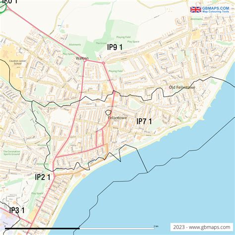 felixstowe vector street map
