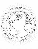 Coloring Pages Globe Earth Popular sketch template