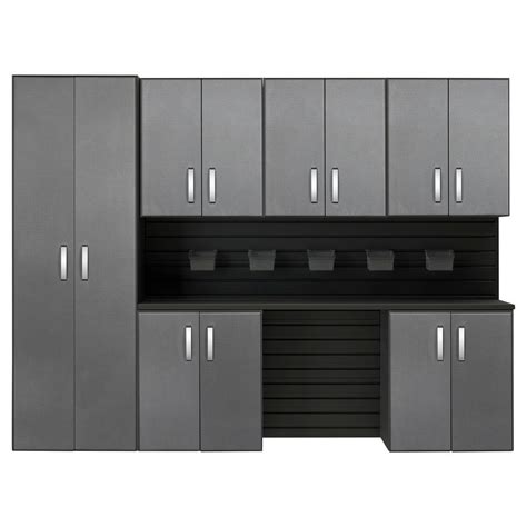 flow wall modular wall mounted garage cabinet storage set  accessories  blackgraphite