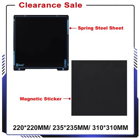 biqu sss  super spring steel sheet flex magnetic sticker heatbed pei   printer