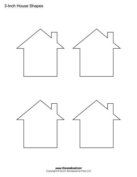 house templates  blank house shape pdfs