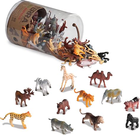 terra  delige dierenfiguren collectie wilde dieren speelgoedset leeuw tijger zebra