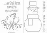 Natale Colorare Biglietto Biglietti Auguri Pianetabambini Buon Versione Stampabile Visita sketch template