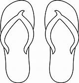 Flip Flop Flops Clip Clipart Sandals Drawing Outline Beach Cliparts Shoe Summer Line Template Sandal Footprint Border Cartoon Ceiling Clipartpanda sketch template