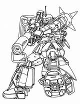 Gundam Zaku Kolorowanki Lineart Dzieci Bestcoloringpagesforkids Rx sketch template