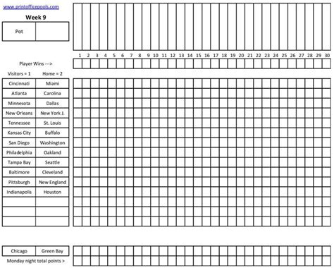 blank football pool sheets professionally designed templates