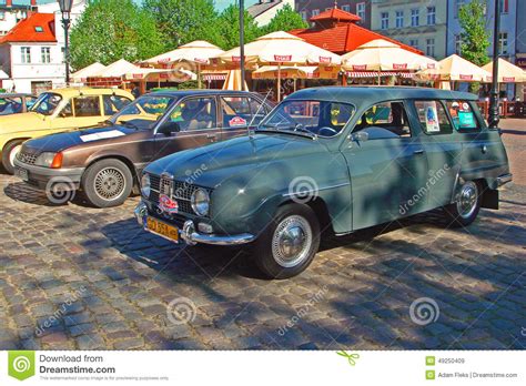 two classic swedish saab 95 cars editorial photo 49250463