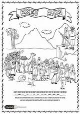 Pages Torah Israel Coloring Ekev Parshat Portion Bible Parsha Kids Crafts Children Those Hebrew Weekly Challah Template Biblical Activities Choose sketch template