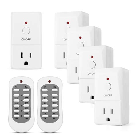 wireless remote control plug outlet  remote   switch  pack  remotes electrical