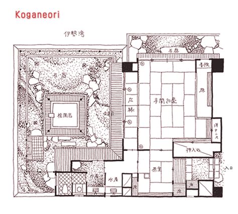 traditional japanese house plans  courtyard