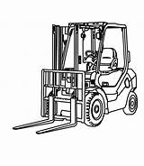 Forklift Colouring Tow Gabelstapler sketch template