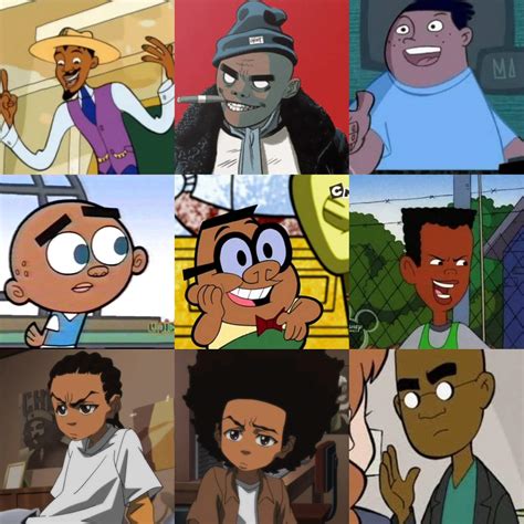 animated black characters cartoon amino