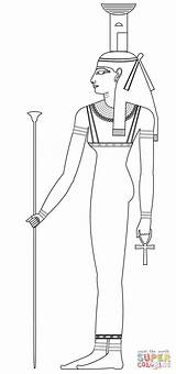 Colorare Nephthys Nefti Isis Supercoloring Disegno Nepthys sketch template