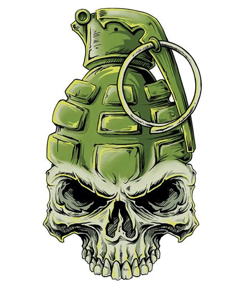 rude crude decal grenade skull lethal threat