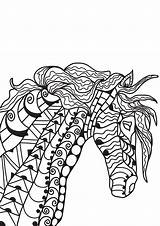 Coloriage Adulte Cheval Cavallo Paard Mozaiek Paarden Malvorlage Colorare Disegno Mosaik Pferd Pferden Ausmalbilder Caballo Ausmalbild sketch template
