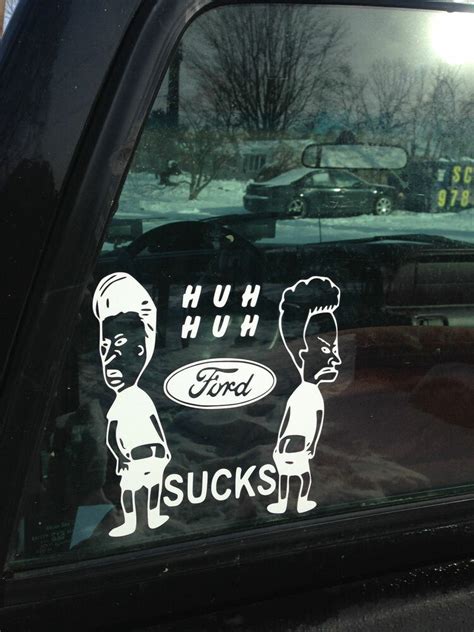 Beavis And Butthead Ford Sucks Funny Jdm Sticker Window