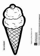 Ice Cream Coloring Pages Printable Cone Drawing Kids Clipart Letter Library Mickey Mouse Edupics Popular Printablee Large sketch template