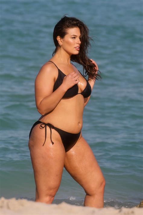 Ashley Graham In Bikini And Swimsuit On The Set Of A