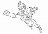Ultraman Mewarnai Orb Getdrawings Mewarna Sketsa Tiga Taro Kartun sketch template