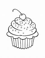 Cupcake Cute Pages Coloring Getcolorings sketch template