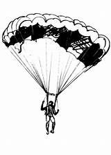 Skydiving Fallschirmspringen Paracaidas Fallschirm Paracaidismo Zeichnen sketch template