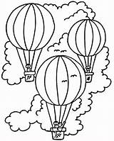 Printable Coloring Pages Balloon Air Hot sketch template