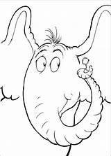 Horton Hears Coloring Seuss Who Dr Pages Drawing Printable Elephant Kids Color Clipart Print Book Character Cliparts Board Crafts Books sketch template