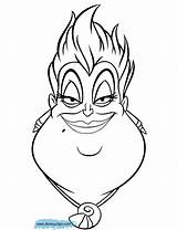 Ursula Coloring Pages Drawing Clipart Disney Mermaid Little Face Print Kids Silhouette Cartoons Search Drifting Getdrawings Rangers Frog Princess Power sketch template