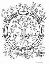 Recycle Reduce Reuse sketch template