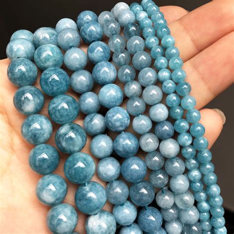 natuursteen donkerblauw chalcedoon jades kralen ronde losse spacer kralen voor sieraden maken
