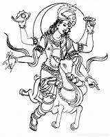 Parvati Goddesses Shiva Clip sketch template