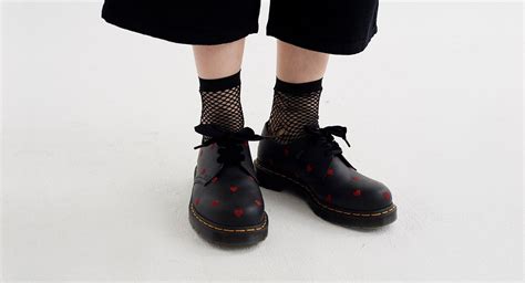 dr martens  lazy oaf  red heart shoe  categories womens heart shoes