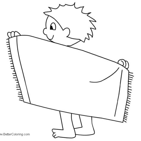 beach towel clipart  drawing  printable coloring pages