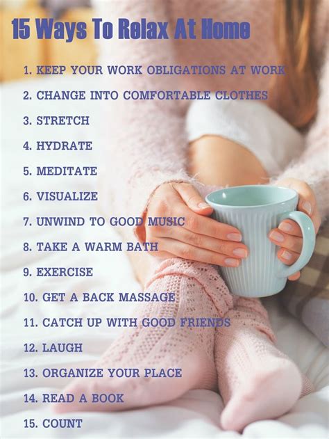 15 ways to relax at home after work relaxation relaxation exercises