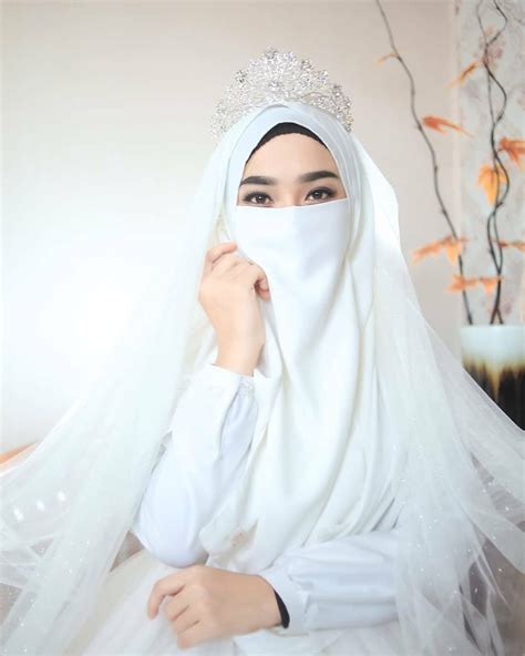 Gaun Pengantin Muslimah Syari Bercadar Beautifull Pengantin Bercadar