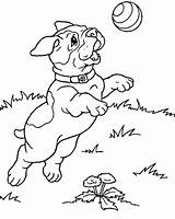 Coloring Puppy Pages Jumping Kids sketch template