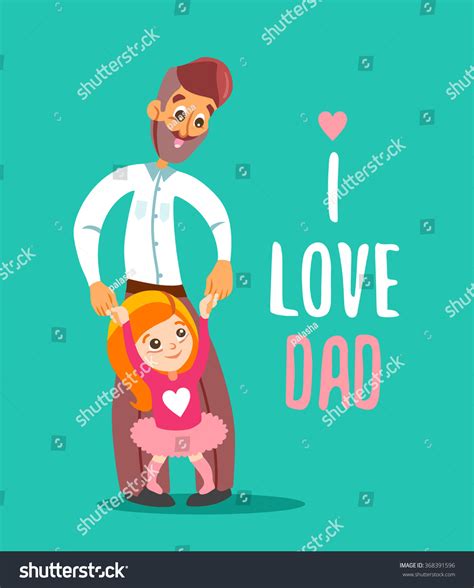 happy father holding his little daughter stock vector