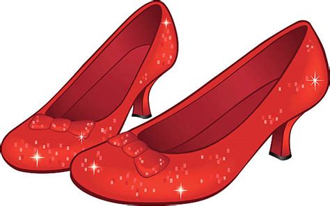 ruby red slippers illustrations royalty  vector graphics clip