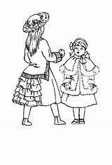 Victorian Coloring Pages Girls 1870 Costume Children Fashion Woman Little Era Dress Childrens Fashions Girl Clothing Clothes Young Hairstyles Women sketch template