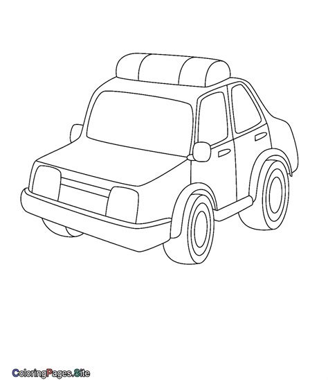 police car coloring page giao thong phuong tien giao