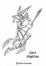 Magician Dark Coloring Pages Yu Gi Oh Color Hellokids Print sketch template