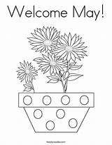 Coloring May Welcome Pages Flowers Kids Activities Twisty Color Twistynoodle Noodle Printable Print Flower Activity April Showers Crafts Holiday Happy sketch template
