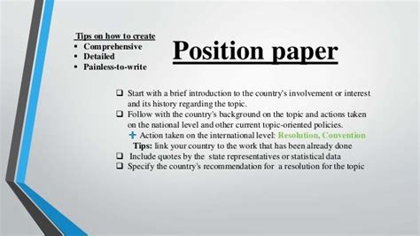 writing position papers  position paper examples