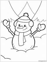 Christmas Pages Snowman Happy Coloring Holidays Color Coloringpagesonly sketch template