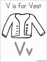 Vest Letter Pages Coloring Color Online sketch template